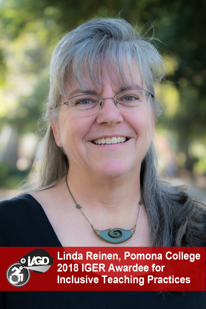 2018 IGER Awardee for Inclusive Teaching or Research - Dr. Linda Reinen
